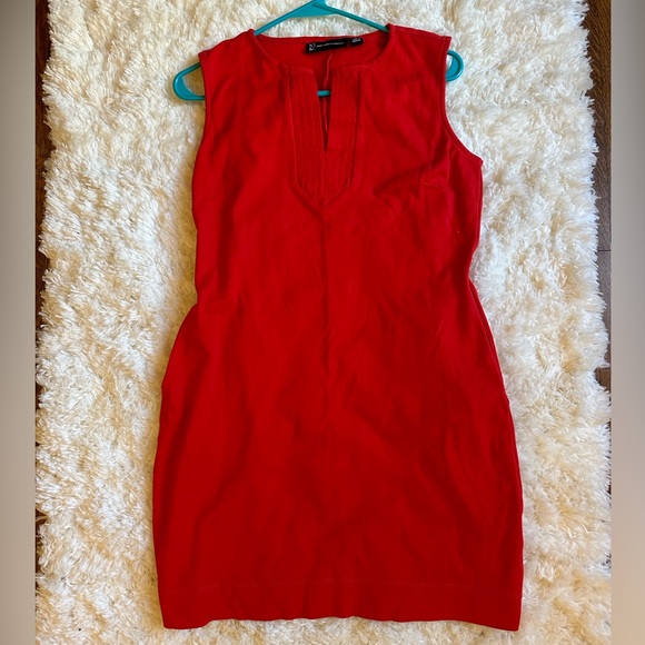 New York & Company Red Cotton Dress - Picture 5 of 6